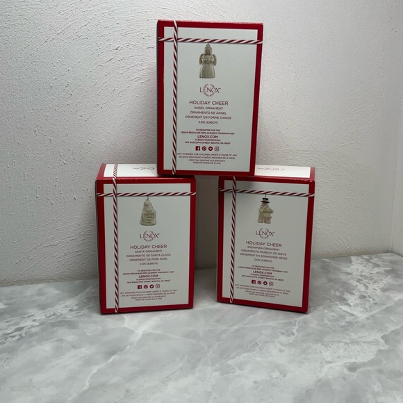 Lenox Holiday Cheer Porcelain Ornaments—24 kt GOLD - Picture 2 of 7